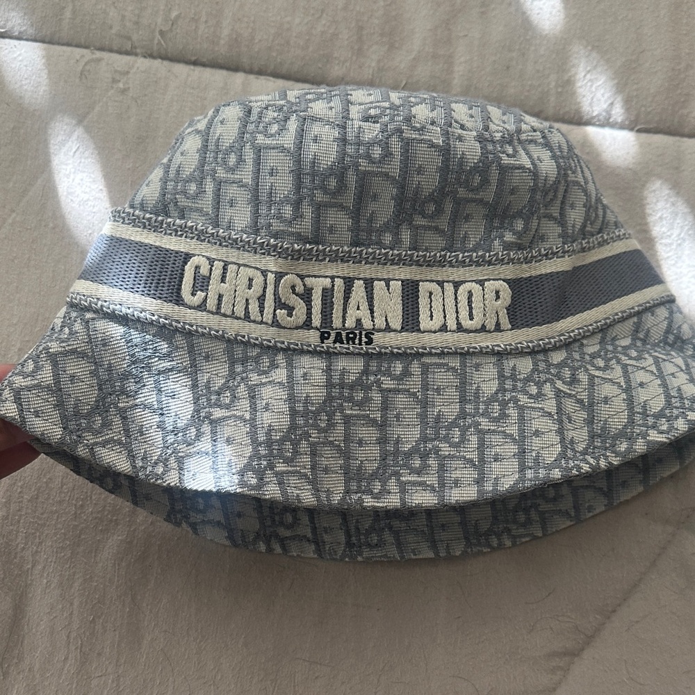 Dior Blue and White Monogram Bucket Hat - Christian Dior Paris